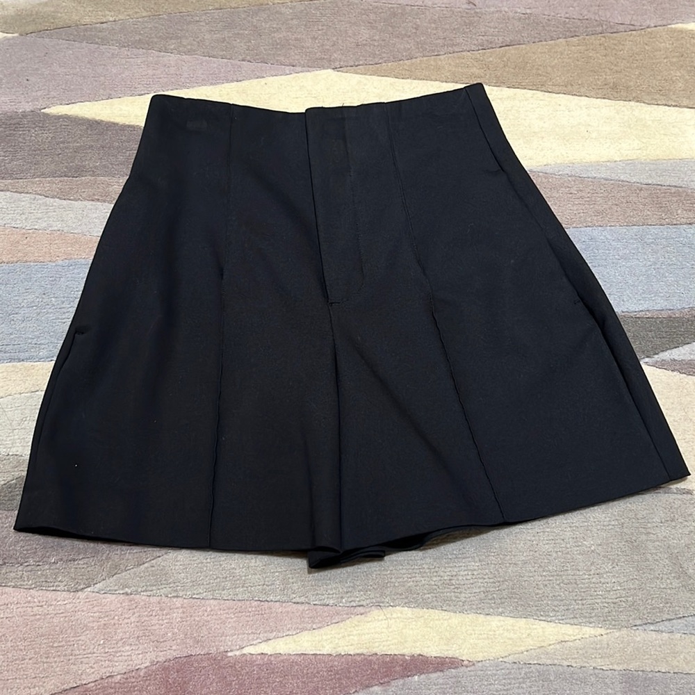 Zara High Waisted Navy Shorts